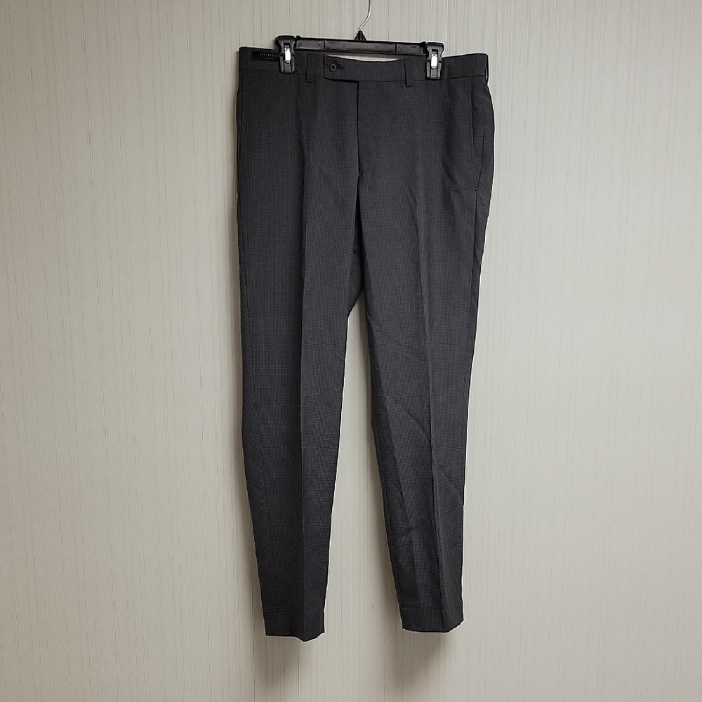 Ted Baker Jarrett Dress Pants Tapered Fit Mens 34 grey 100% Wool office business